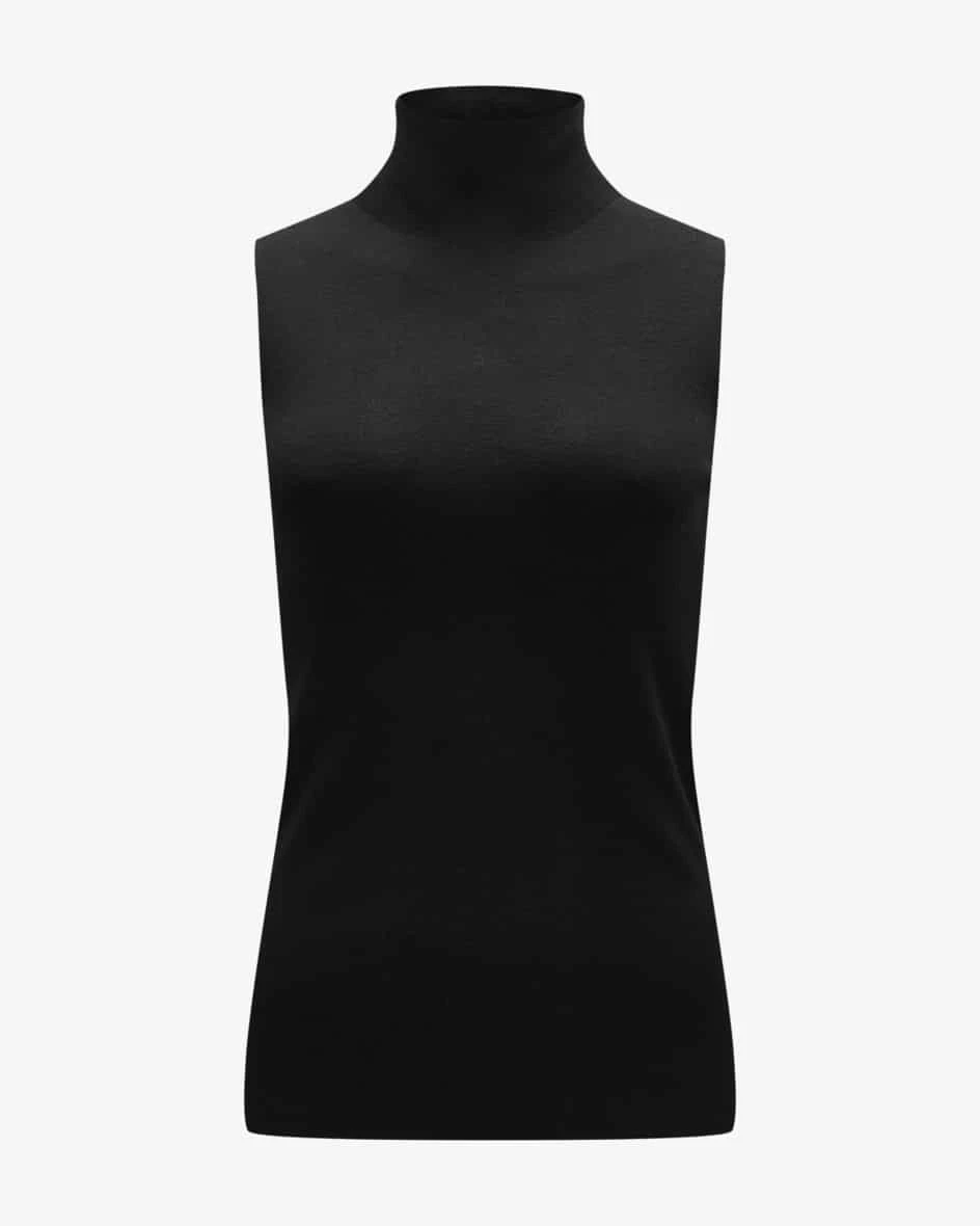 Merino Elegance Stricktop Schwarz 3 Merino Elegance Stricktop Schwarz