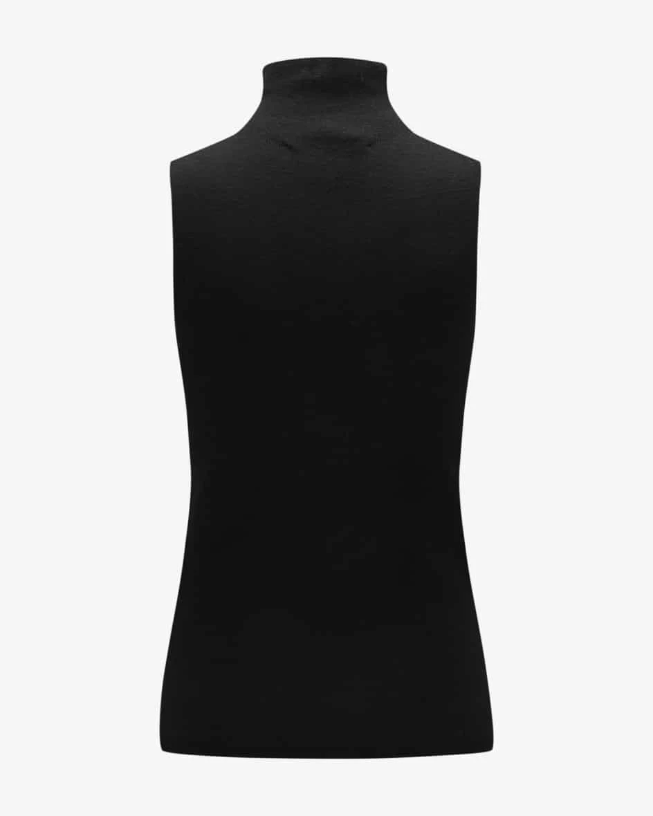 Merino Elegance Stricktop Schwarz 4 Merino Elegance Stricktop Schwarz – Bild 2
