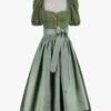 Carolina Dirndl Lang Mit Leinenschürze Grün -Damenmodegeschäft 00787315 001 1
