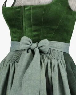 Antonia Dirndl Lang Mit Leinen-Schürze Grün -Damenmodegeschäft 00787316 001 4