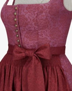 Monika Dirndl Lang Mit Schürze Rot -Damenmodegeschäft 00787319 001 4