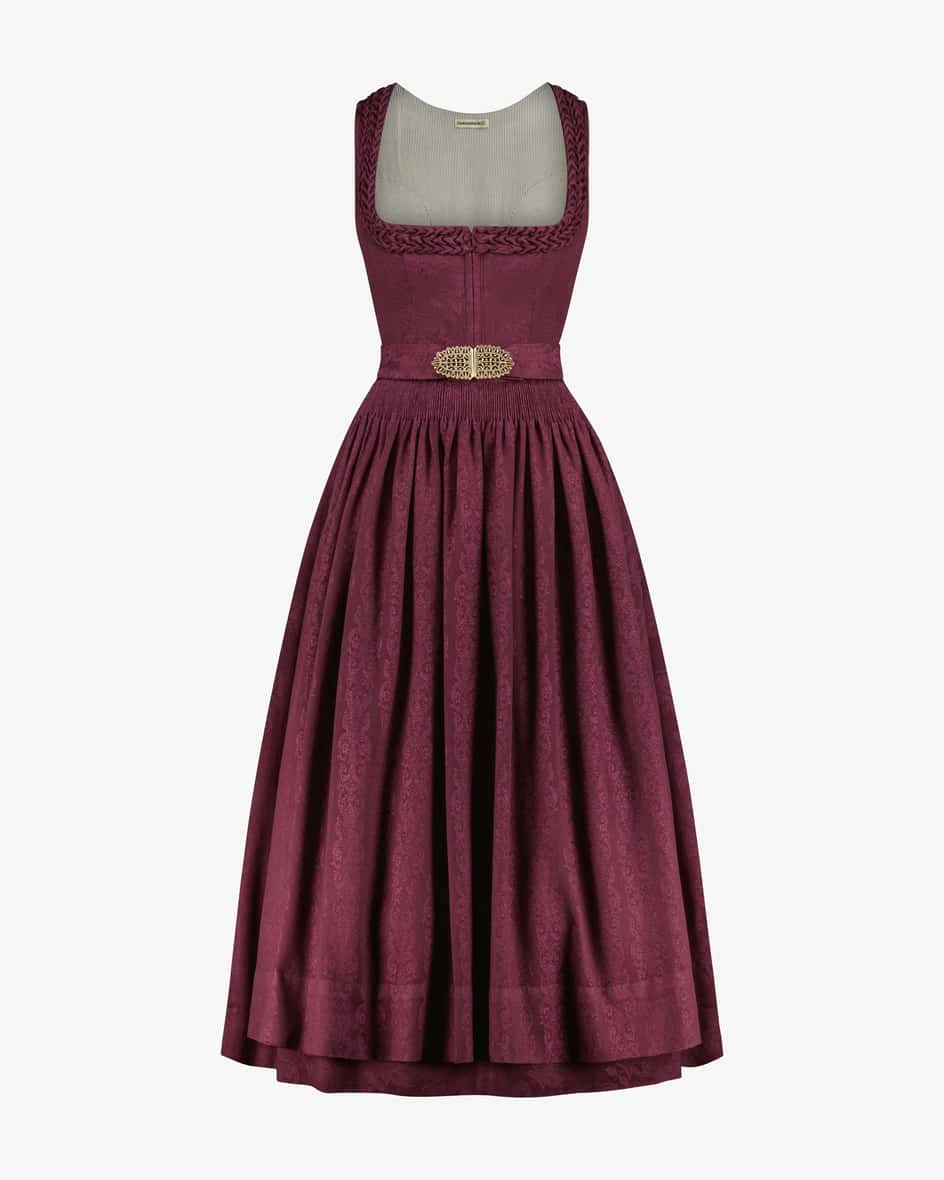 Vreni Dirndl Lang Mit Schürze Rot 4 Vreni Dirndl Lang Mit Schürze Rot – Bild 2