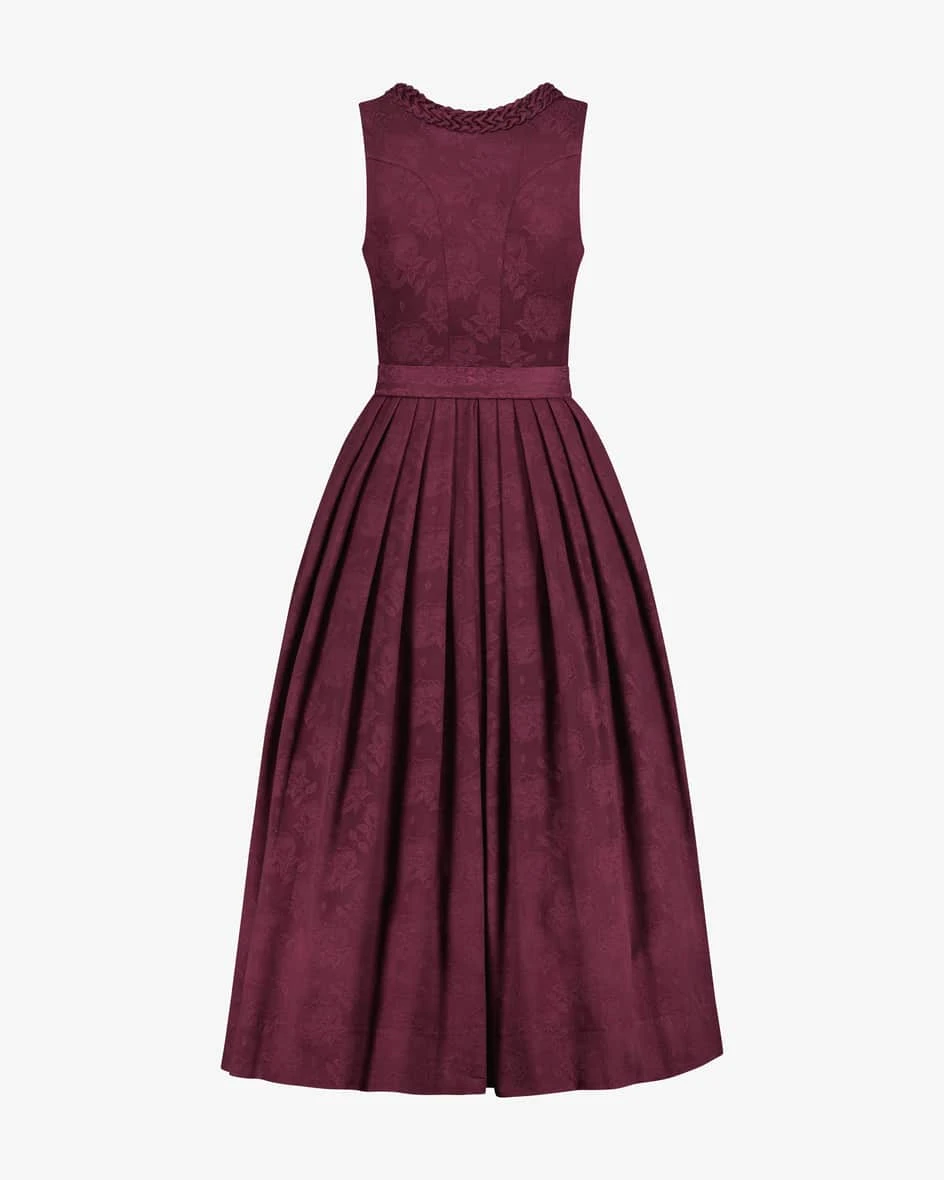 Vreni Dirndl Lang Mit Schürze Rot 5 Vreni Dirndl Lang Mit Schürze Rot – Bild 3