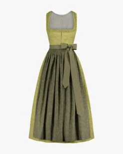 Vreni Dirndl Lang Mit Schürze Gelb