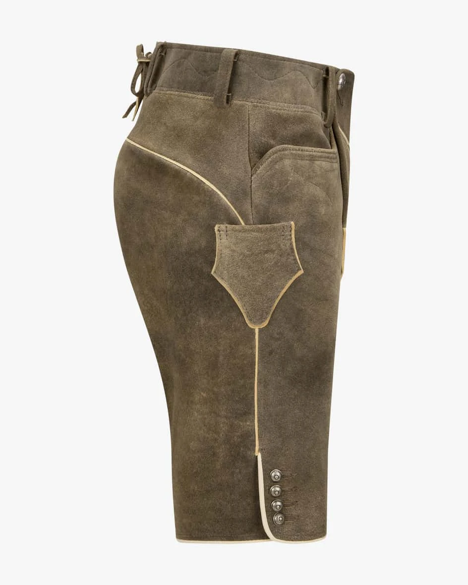 Nassfeld Lederhose Kurz Braun 5 Nassfeld Lederhose Kurz Braun – Bild 3