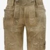 Hirschbrunft Lederhose Kurz Beige 1 Hirschbrunft Lederhose Kurz Beige -Damenmodegeschäft 00787531 001 1