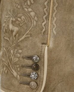 Hirschbrunft Lederhose Kurz Beige -Damenmodegeschäft 00787531 001 4