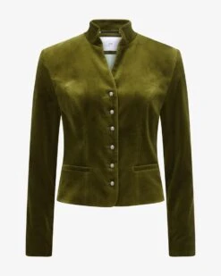 Freyung Samt-Trachtenblazer Oliv