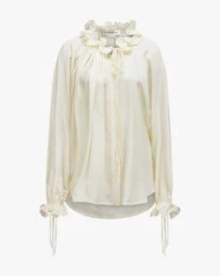 Seidenbluse Creme