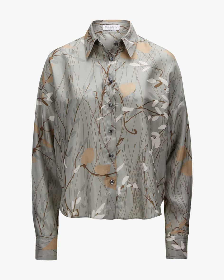 Seidenbluse Grau 3 Seidenbluse Grau