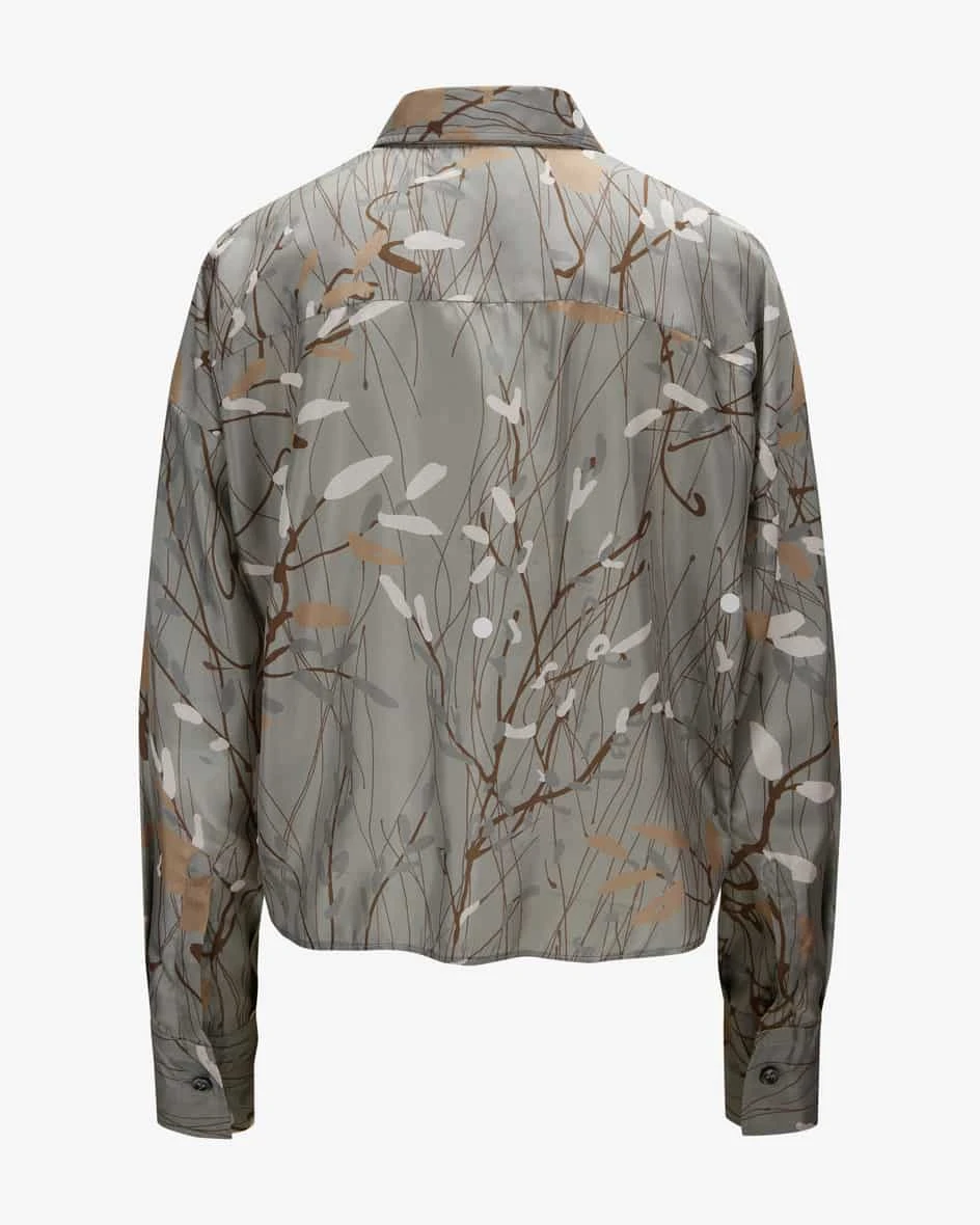 Seidenbluse Grau 4 Seidenbluse Grau – Bild 2