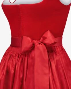 Bettina Dirndl Lang Mit Seidenschürze Rot -Damenmodegeschäft 00787972 001 3