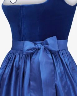 Bettina Dirndl Lang Mit Seidenschürze Blau -Damenmodegeschäft 00787972 002 3