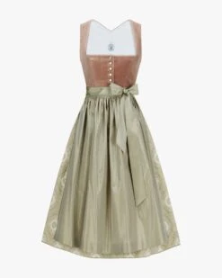 Britt Midi-Dirndl Mit Seidenschürze Rosa