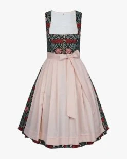 Midi-Dirndl Mit Schürze Grün