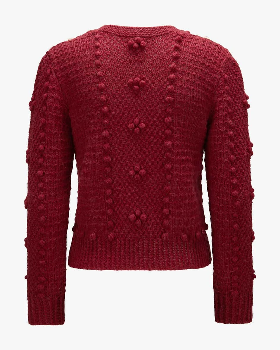 Polly Trachten-Strickjacke Rot 4 Polly Trachten-Strickjacke Rot – Bild 2