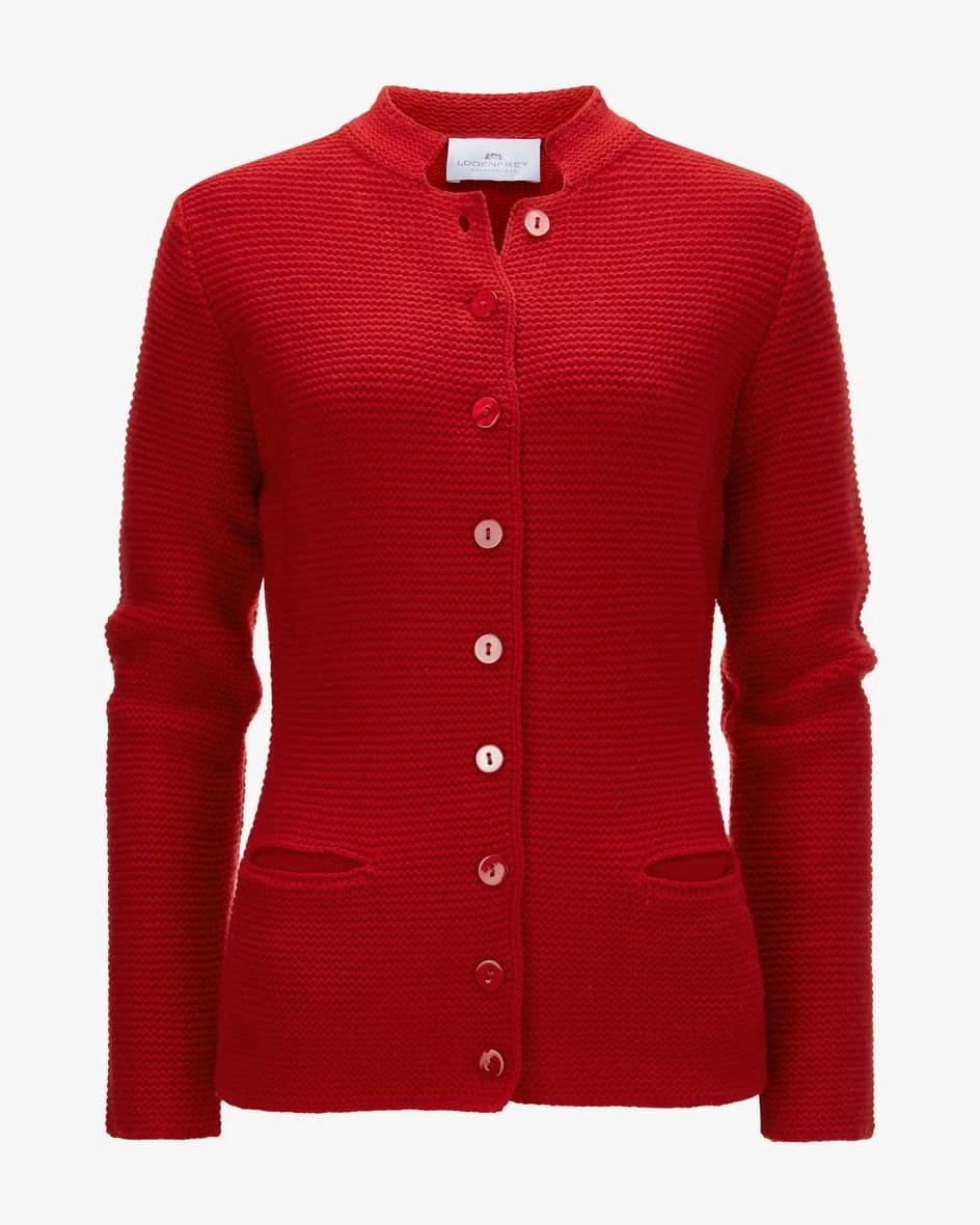 Stuttgart Trachten-Strickjacke Rot 3 Stuttgart Trachten-Strickjacke Rot