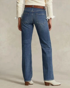 The Straight Jeans Blau -Damenmodegeschäft 00788456 001 4