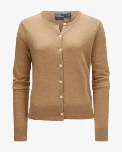 Cashmere-Strickjacke Braun