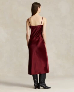 Seidenkleid Rot -Damenmodegeschäft 00788527 001 4