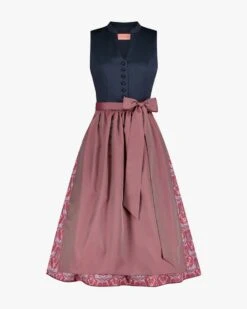 Adele Midi-Dirndl Mit Schürze Blau