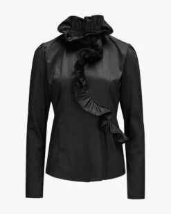 Trachten-Bluse Schwarz