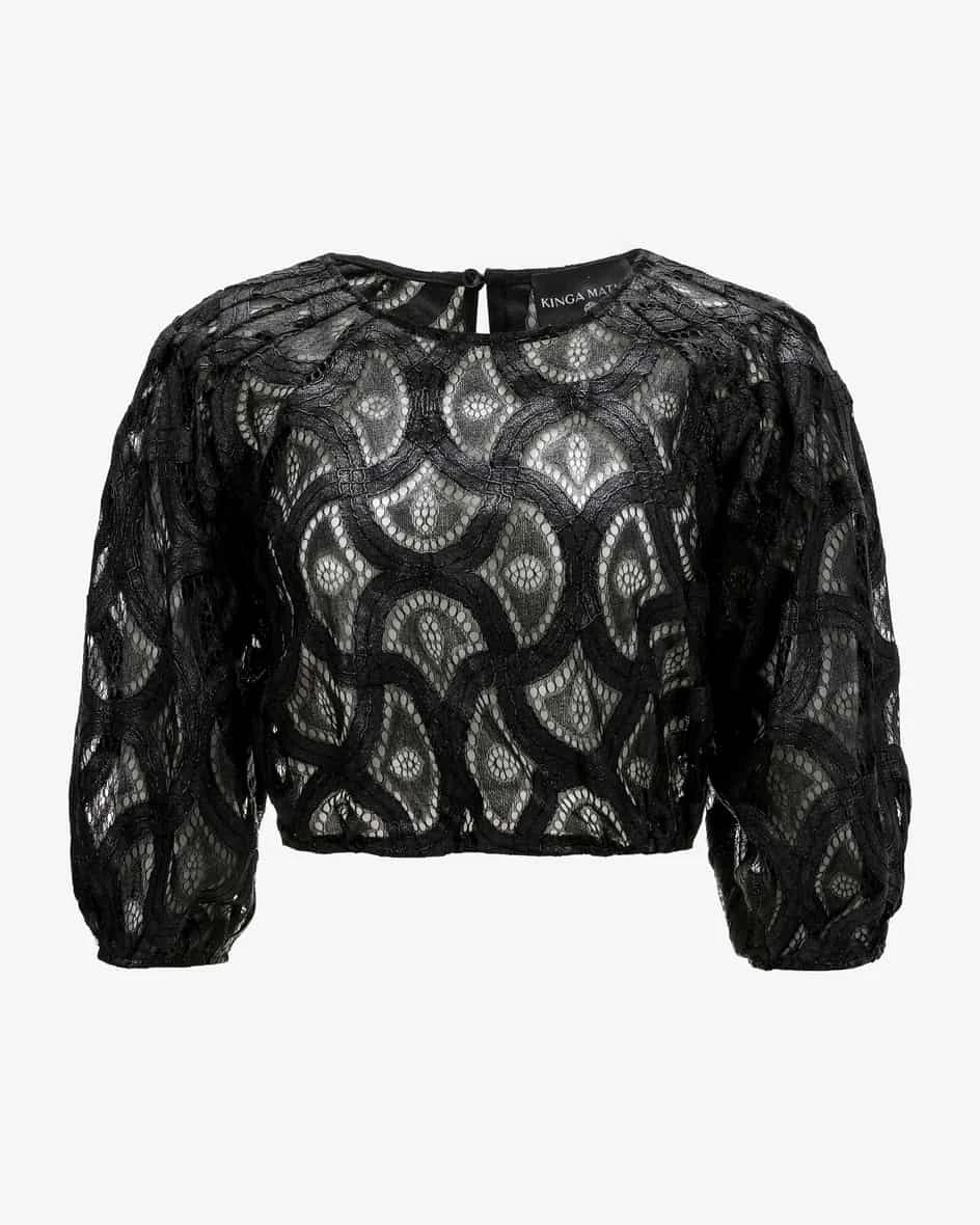 Trachten-Spitzenbluse Schwarz 3 Trachten-Spitzenbluse Schwarz