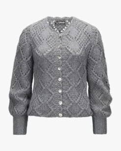 Trachten-Strickjacke Grau