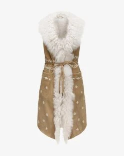 Lovis Lammfellweste Beige