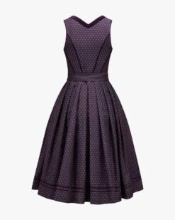 Irmgard Midi-Dirndl Mit Schürze Violett -Damenmodegeschäft 00789293 001 2