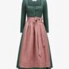 Annalena Dirndl Lang Mit Schürze Grün