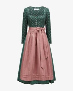 Annalena Dirndl Lang Mit Schürze Grün