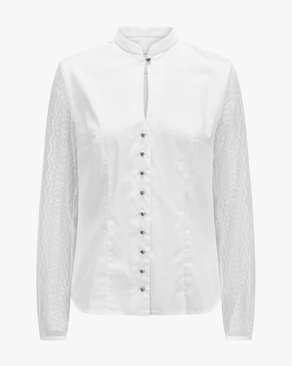 Hilda Trachtenbluse Weiß 3 Hilda Trachtenbluse Weiß