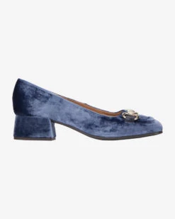 Velvet Trachten-Pumps Blau