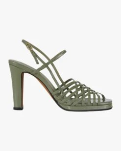 Damenmodegeschäft 31 Trachten-Sandaletten Grün