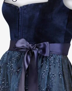 X LODENFREY Midi-Dirndl Mit Spitzenschürze Blau -Damenmodegeschäft 00789409 001 3