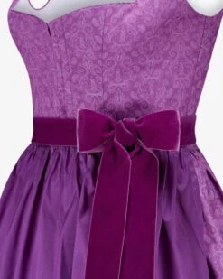 X LODENFREY Dirndl Lang Mit Seidenschürze Violett -Damenmodegeschäft 00789411 001 3