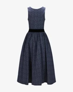 X LODENFREY Dirndl Lang Mit Seidenschürze Blau -Damenmodegeschäft 00789412 001 2