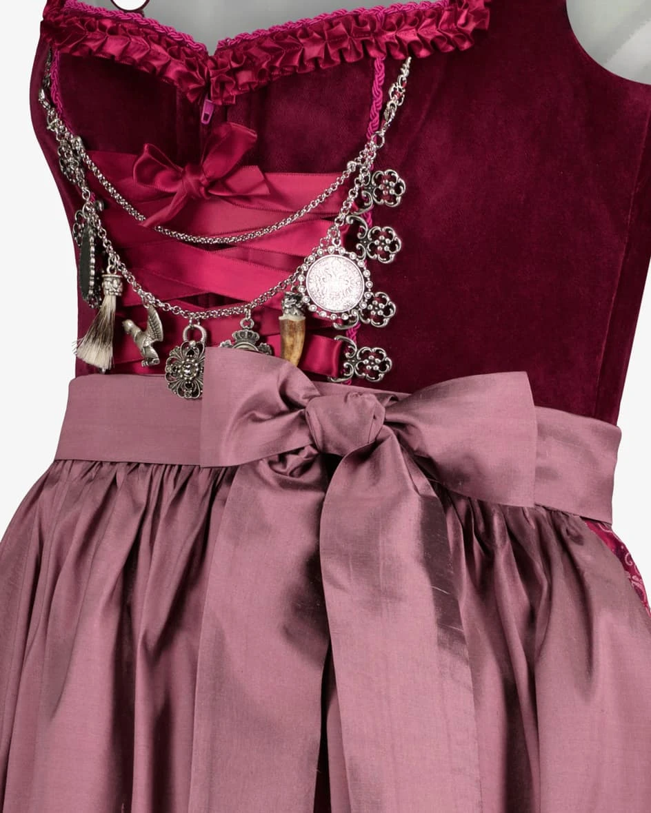 X LODENFREY Midi-Dirndl Mit Seidenschürze Rosa 5 X LODENFREY Midi-Dirndl Mit Seidenschürze Rosa – Bild 3