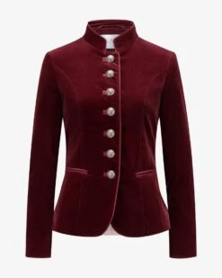 Bern Samt-Trachtenblazer Rot